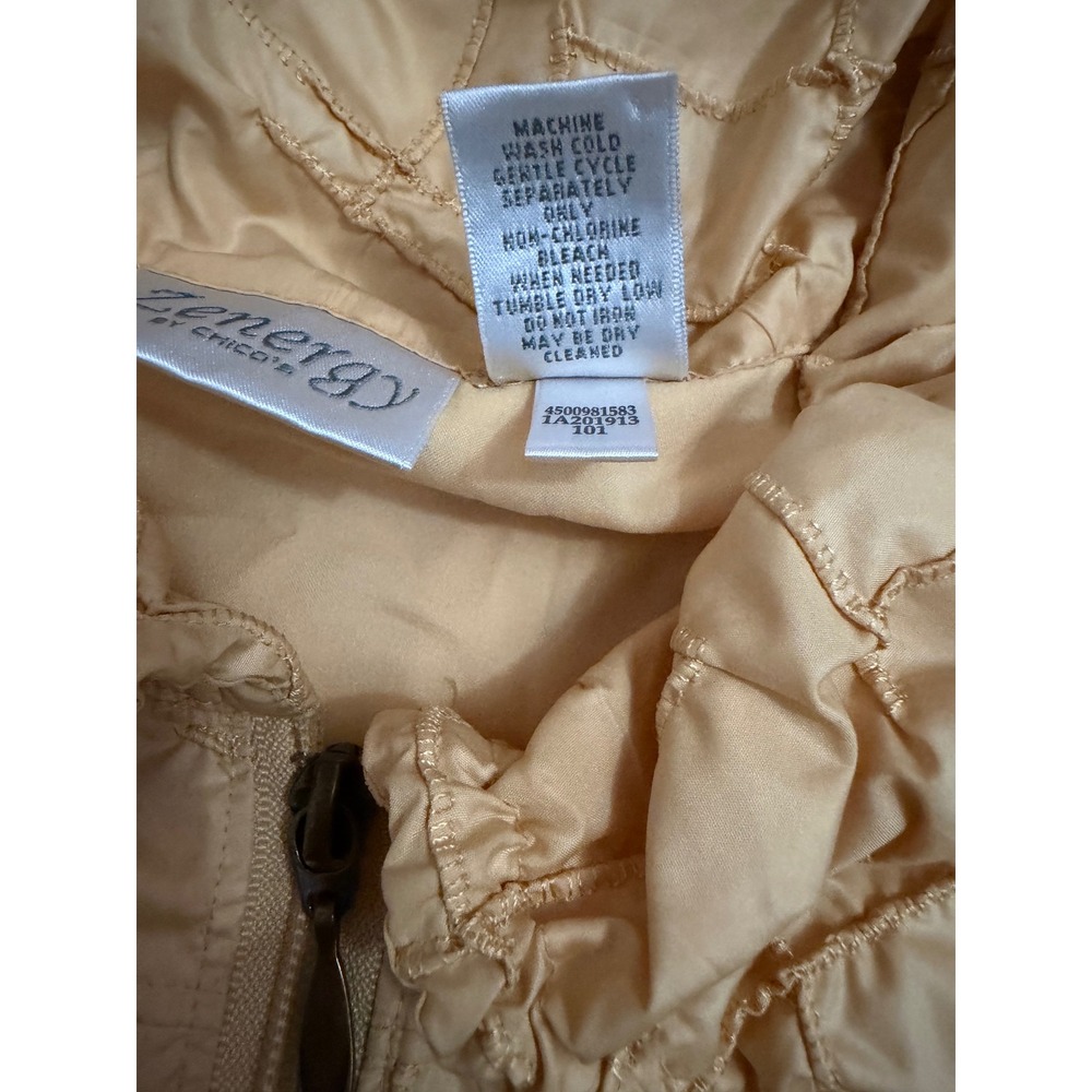 Zenergy Chicos Jacket Women 1 Medium Yellow Windbreaker Lightweight Layer Chic - Picture 9 of 9